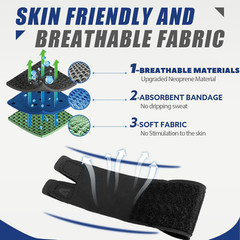 Finger Splint (No Metal Support), 2PCS Upgraded Neoprene Finger Straps/Wraps for
