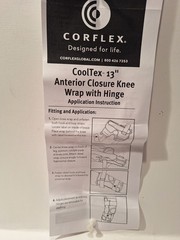Corflex Cooltex 13″ Anterior Closure Knee Wrap OP Pop wHinge. SMALL. NEW!