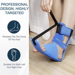 KTSAY Upgrade Plantar Fasciitis Night Splint & Relief Brace with small, Blue