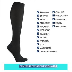 Copper Compression Socks Men Women Medical Varicose Veins Knee Sports Travel
