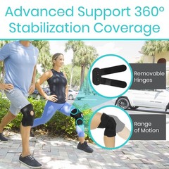 Vive Hinged Knee Brace (2 Pack) – Relieves ACL, MCL, Meniscus Small, Black