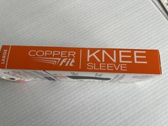 COPPER FIT sz large Compression Knee Sleeve UNISEX, 14″-16″, NEW Contour Design