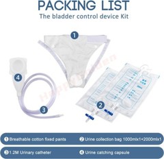 1PC Men Wearable Urinal Bag Silicone Urine Catheter Portable External Collector