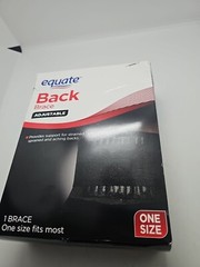 Equate Deluxe Back Brace Adjustable One Size 39.3 In X 47.2 In.