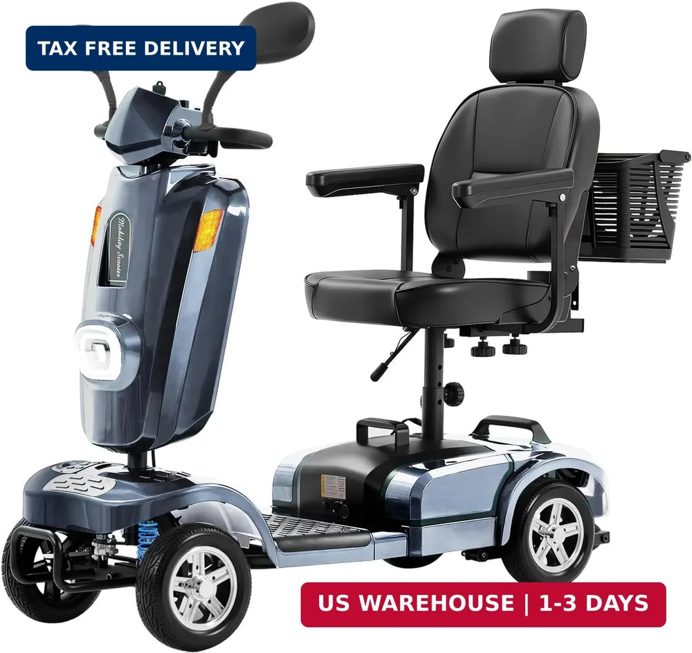 Heavy Duty Mobility Scooter 500W 450LBS 4 Wheel All Terrain 10″ Tires 20 Mile