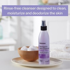 McKesson Rinse-Free Perineal Wash Scented Skin Cleanser 8 oz Pump Bottle 1 Ct