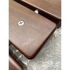 20″ Folding Teak Shower Seat Wall Mounted,Fold Down Seat Chrome/Dark brown *READ