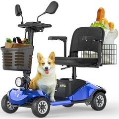 4 Wheels Mobility Scooter Electric Big Space Overweight 350Lbs Adult Rear Mirror