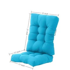 Rocking Chair Cushion, Set of Seat & Back Cushion with Ties for Indoor Orange