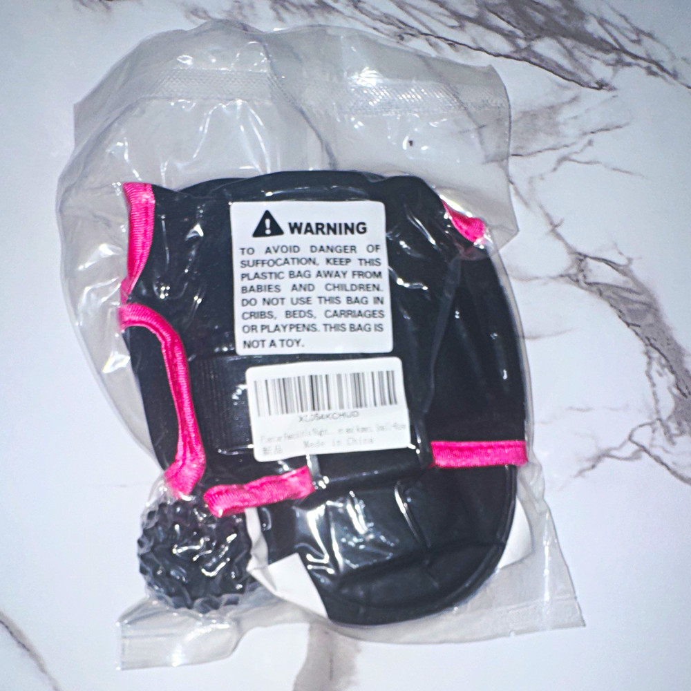 Plantar Fasciitis Night Sock Splint Brace w/ Massage Ball Adjustable Black/Pink