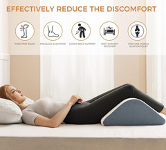 Knee Wedge Pillow 8“ for Post-Surgery Recovery – Leg Elevation Support for Slee