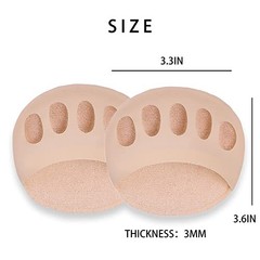 SooGree Ball of Foot Cushions (5 Pairs) – 5 Pairs-(black-beige-white-pink-gray)