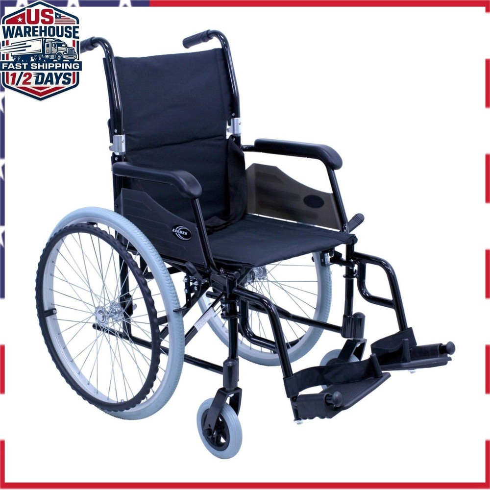 Karman LT-980 Ultra Lightweight Wheelchair – 24 lbs, Black