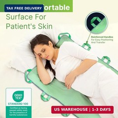 Absorbent Positioning Bed Pads for Elderly with 8 Handles 34″x52″- Washable Wate