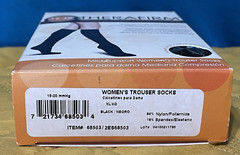 Therafirm Knee High Therapeutic Compression Women Socks 15-20mmHg Black XL, USA