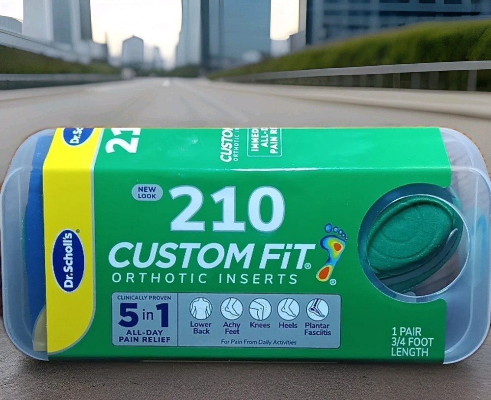 DR. SCHOLL’S CUSTOM FIT CF210 ORTHOTIC SHOE INSERTS 5-IN-1 ALL DAY PAIN RELIEF!!