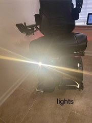 Permobil M3 Power Wheelchair Black/Red Joystick, Headlight, Turn Signals, USB