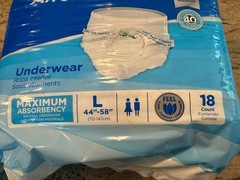 Lot Of 2 Attends Lg Underwear AP0730 Heavy 12 (24 Total)Count 44”-58″ Disposable