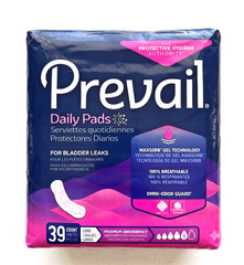 Prevail Daily Pads Maximum Absorbency Incontinence Bladder Leak Protection 39 Ct