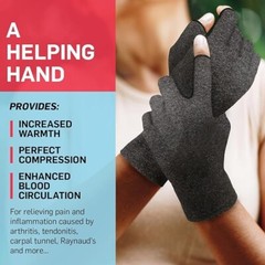 Open-Fingertip Arthritis Gloves, Compression ,Gloves Raynauds Gloves..B27