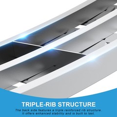 2PCS 7.5FT Heavy Duty Aluminum Loading Ramp for Pickup Truck Bed 1500LB Capacity