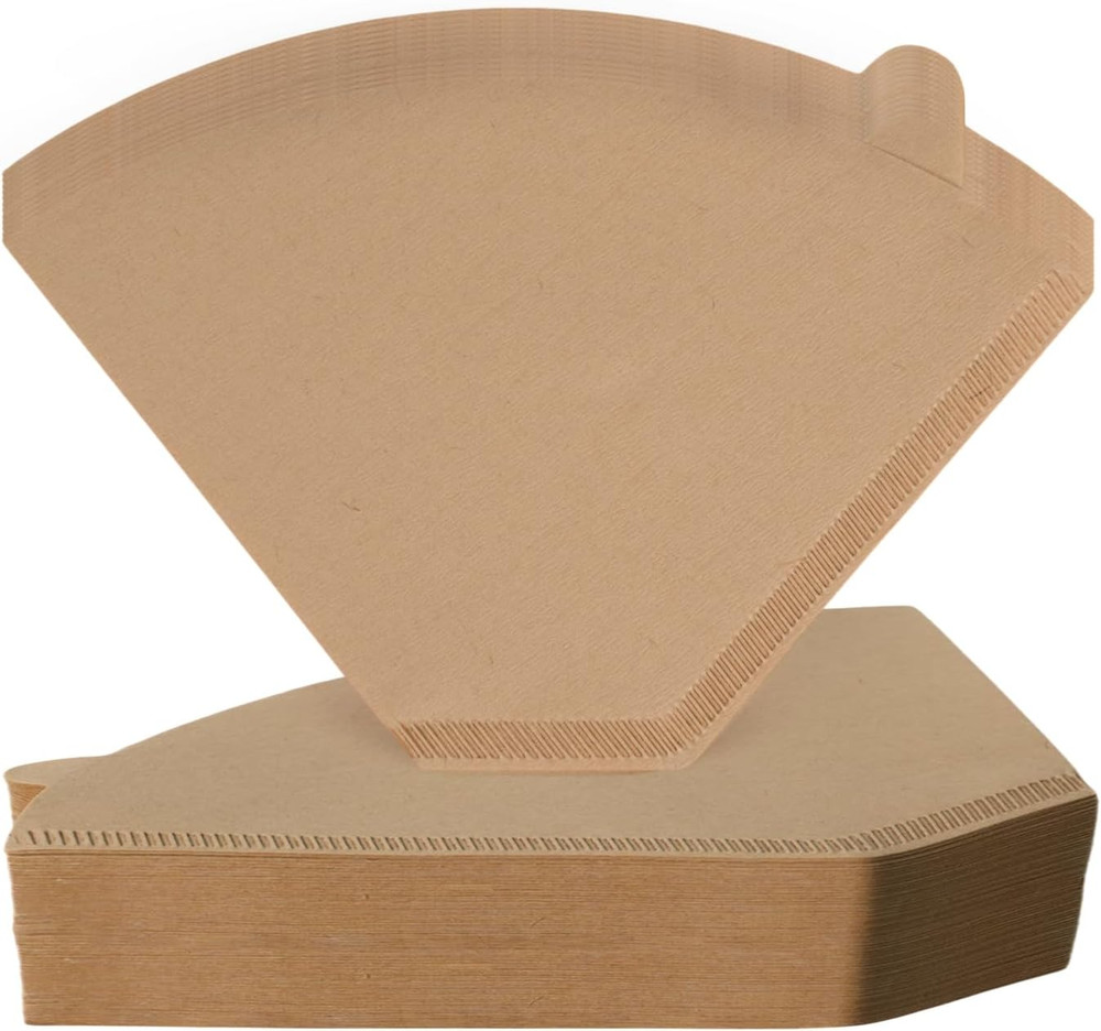 Disposable #4 Cone Coffee Filters, 100Pcs Unbleached Wood Pulp Paper, Compatible