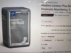 “Contour Plus” urinary bladder pads 28ct per pack