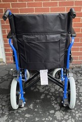 Monicare Transport Folding Wheelchair Flip Back Arm Swing Away Footrest 300lbs.