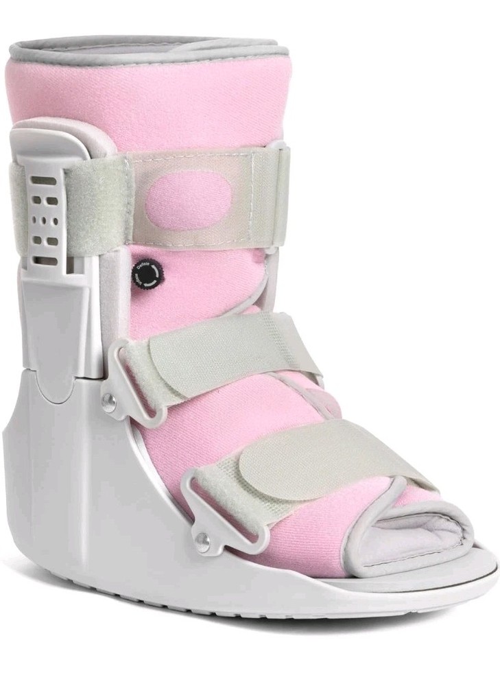 Adjustable Large Fracture Boot Walking Cast Pink Medical Grade Sprain