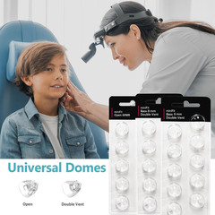 (Double Vent 8Mm) Hearing Aid Domes for Oticon Minifit, Oticon Ear Caps Replacem