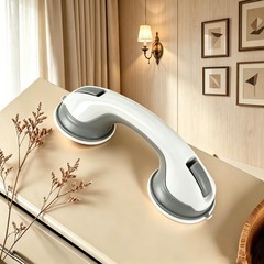 Suction Grab Bars for Shower, Safety Handle Support for Bathroom 1, Gray, 12in