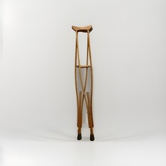 Vintage Adjustable Wooden Crutches