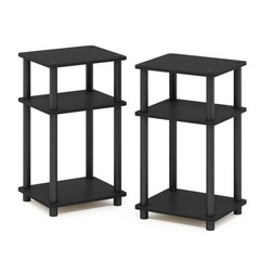 Furinno Just 3-Tier Turn-N-Tube End / / / Poles 2-Pack Americano/Black