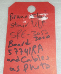 BRUNO ELAN STAIR LIFT SRE-3050 BOARD 57741RA AND CABLES USED GOOD CONDITION