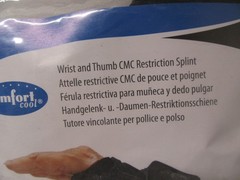 NEW Comfort Cool WRIST/THUMB CMC Restriction Splint BLACK LEFT EX-LARGE NC79576