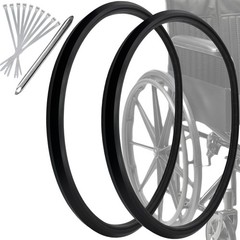 Wheelchair Tires 24×1 Inch replacement for All Brands Tire set 1 Pair Black
