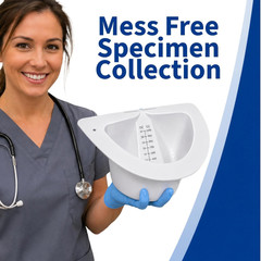 Vakly Graduated Specimen Collector Pans [Pack of 1] Toilet Nursing Hat for Urine