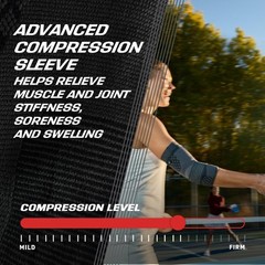 ACE Brand Flex Comfort Compression Elbow Sleeve Small/Medium, Dark Gray