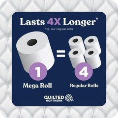 Quilted Northern Ultra Plush Toilet Paper 6 Mega Rolls 24 Regular Rolls 3X