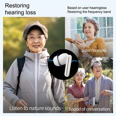 Rechargeable noise-cancelling Amplifiers in-Ear Hearing aids For the Seniors