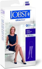 JOBST UltraSheer Thigh Highs 30-40mmHg – Silicone Dot Band (Suntan-Regular-Small