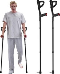 Non-Slip & Lightweight Forearm Crutches – Ideal for Post-Surgery Rehabilitation