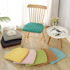 Corduroy Horseshoe Shape Thick Chair Cushion Nordic Solid Removable Washable Sea