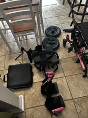 Quickie IRIS Zippie 14”x15” Recline Tilt In Space Wheelchair With Headrest+