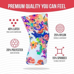 Celeste Stein Knee Support, One Size 12″-14″, Floral Animal Print Patchwork