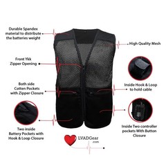 LVAD ActiveLife Vest For Heart mate Devices Black Color Size (Small – 3XL)