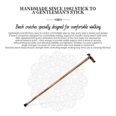 Handcrafted Solid Wooden Walking Cane Men Women Ergonomic Gentleman Gift