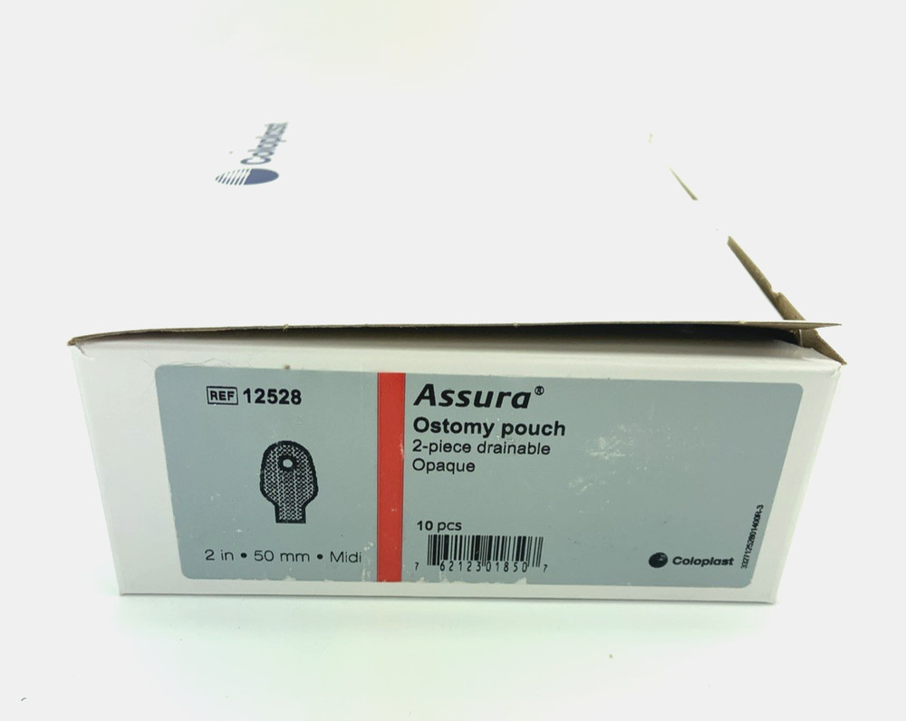 10 Coloplast Assura® 12528 Original 2-Piece Drainable Pouch 2″ Midi Exp 2029