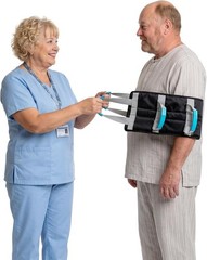 Transfer Sling Patient Lift Gait Belt Padded Handles Non-Slip 330 lb Assist