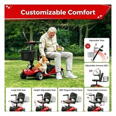 Pro 4 Wheel Mobility Scooter Power Wheel Chairs Electric Device Adult Travel